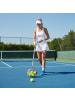 relaxdays Tennisball Sammler in Silber/ Rot - (B)32 x (H)128 x (T)19 cm