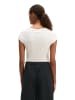 Marc O'Polo Pointelle-T-Shirt slim in White Cotton
