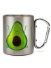 Mr. & Mrs. Panda Isolierbecher Avocado Glücklich ohne Spruch in Silber