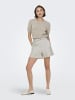 ONLY Shorts in Lederoptik in Pumice Stone