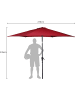 COSTWAY Sonnenschirm 270 cm in Rot