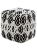 Beliani Pouf ORAI in Schwarz/Weiß - (W) 45 x (H) 45 x (L) 45 cm