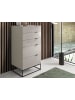 Angel Cerdá Chiffonier 7019 in Grau / Schwarz – (B)60 x (H)111 x (T)45 cm