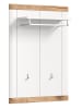 ebuy24 Wandgarderobe Laredo Weiß 80 x 25 cm