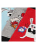 Yuhu Herren Ostersocken Sneaker-Socken Hasen Ostereier 3er Pack in Rot