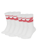 Nike Socken 6er Pack in Weiß/Rot