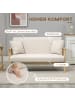 HOMCOM 2 Sitzer Sofa in Beige 123L x 69B x 74H cm