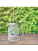 Mr. & Mrs. Panda Eiskaffee Glas Einhorn Schnuller mit Spruch in Transparent