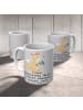 Mr. & Mrs. Panda Kaffeebecher Triathlon Helden mit Spruch in Grau Pastell