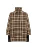 soyaconcept Karierte Jacke mit hohem Kragen in Forest Night Combi