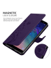 cadorabo Hülle für Samsung Galaxy A6 PLUS 2018 Blumen Design in FLORAL DUNKEL LILA