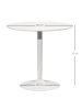 HOMCOM Esstisch-70L x 70B x 75H cm-Weiß