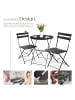 tectake Bistrotisch Set Frieda, Belastbarkeit Stuhl 120 kg, schwarz