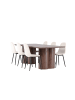 ebuy24 Essgruppe Olivia (7-teilig) Mokka 100 x 210 cm
