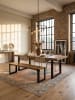 KADIMA DESIGN Esszimmerbank 160x40x45 cm Massivholz Metall Industrial,