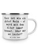 Mr. & Mrs. Panda Emaille Tasse Spruch Rock Wein mit Spruch in Weiß
