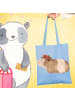 Mr. & Mrs. Panda Stofftasche Meerschweinchen Weisheit ohne Spruch in Sky Blue
