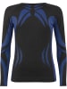 normani Unisex Thermounterhemd langarm in Schwarz/Blau