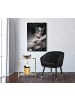 Mauro Ferretti Schwarzer Stoffsessel mit goldfarbenen Details, 62 x 58 x 78 cm