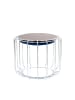 Kayoom Beistelltisch Pouf Comfortable 110 in dunkelblau - silber
