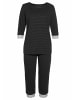VIVANCE DREAMS Capri-Pyjama in schwarz-gepunktet