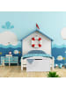 relaxdays Aufbewahrungstruhe in Weiß - (B)80 x (H)45 x (T)40 cm