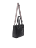 DreiMaster Vintage Leder Shopper in Schwarz