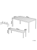 Beliani 3-tlg Gartentisch Set NARDO in Braun/Schwarz
