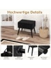 COSTWAY Schminkhocker mit Stauraum in Schwarz