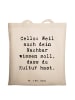 Mr. & Mrs. Panda Shopping Bag Spruch Zeichenllo Kultur mit Spruch in Creme