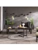 home24 Loungeset Netty 2-teilig in Anthrazit / Braun