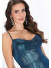 faina Women Dress in navy metallic