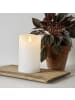 STAR Trading Echtwachskerze ,Flamme Rustic', Batterien, Timer, warmweiß flackernd,
