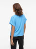 Vila Elegantes Kurzarm-T-Shirt mit Design in Blau-4