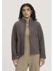 Hessnatur Wollfleece Jacke in dunkles mauve