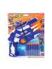 Toi-Toys FOAM STRIKEX - Pistole 4 Schuss mit 5 Schaumstoffpfeilen in blau