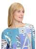 Betty Barclay Sweatshirt mit Rippenstruktur in Blue/Petrol