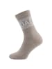 ewers Socken "DAD" in dunkel beige meliert
