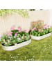 ABRIHOME 2er-Set Hochbeet in Silber 244x122x30 cm Metall verzinkt 2er Set für Garten