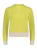 BETTY & CO Strickpullover mit Strickdetails in Cream/Yellow