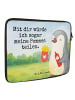 Mr. & Mrs. Panda Laptop Tasche Pinguin Pommes Design mit Spruch in Weiß