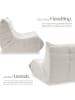 tectake Relaxsessel Logo, 95 x 100 x 75 cm, Bouclé creme