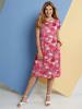 Sieh an! Jersey-Kleid in fuchsia-papaya-bedruckt