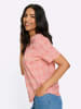 Sieh an! Kurzarmshirt in flamingo-ecru-bedruckt