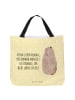 Mr. & Mrs. Panda Tote Bag Murmeltier mit Spruch in Gelb Pastell
