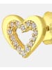 Vanlere Ohrringe aus 375 Gelbgold mit Zirkonia Herz-Design
