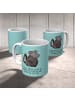 Mr. & Mrs. Panda Kindertasse Stinktier  mit Spruch in Türkis Pastell