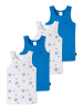 Schiesser Unterhemd / Tanktop Kids Boys Feinripp Cotton in Blau / Weiß Fußball
