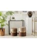 Beliani 2er-Set Pouf WICHITA in Braun/Gold