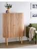 Beliani Sideboard MANARA in Braun - (W) 95 x (H) 130 x (L) 40 cm